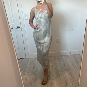 Vintage Crochet Overlay Dress